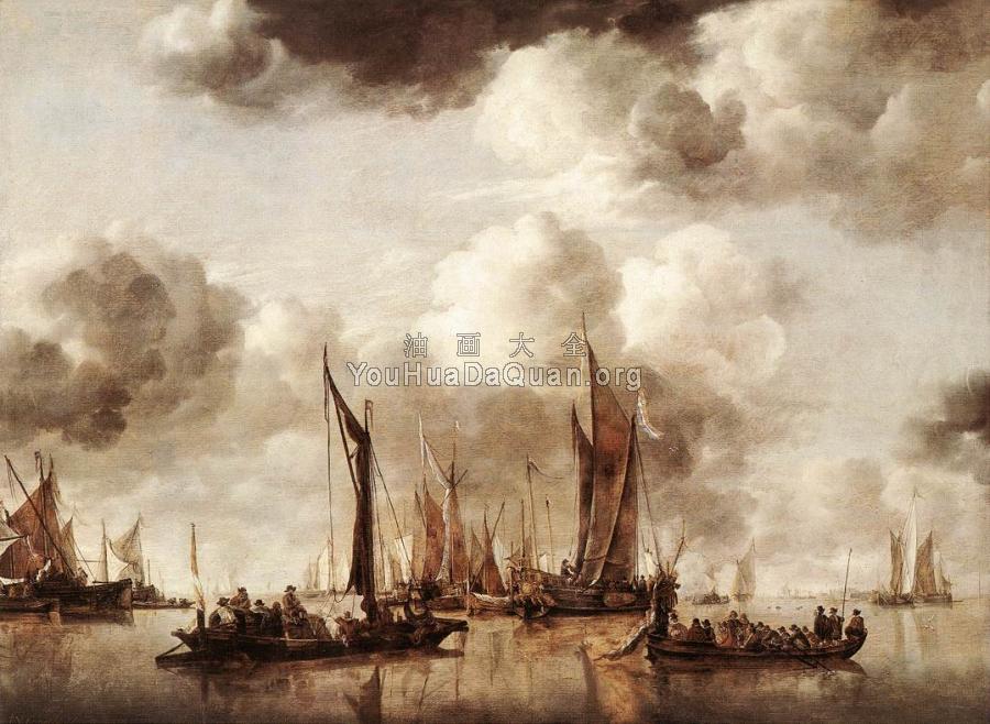Dutch Yacht Firing a Salvo - 让·范·得·卡佩勒